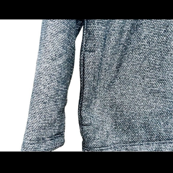 ORVIS Grayish Black Tweed Half Zip Pullover With Sherpa Fleece Lining Men’s Med - Picture 9 of 11